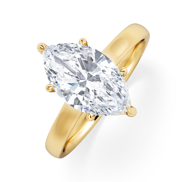 Amora Marquise 2.00ct Lab Diamond Engagement Ring F/VS Set in 18K Gold